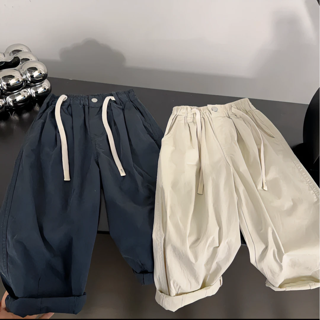 儿童裤子2025夏季爆款山本裤休闲防蚊裤直筒宽松潮流薄款大童