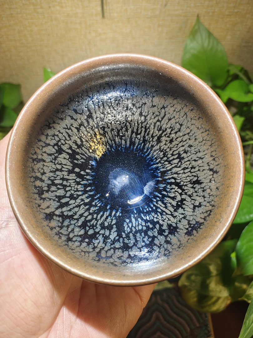 建盏柴烧油滴盏束口曜变天目盏建盏真品