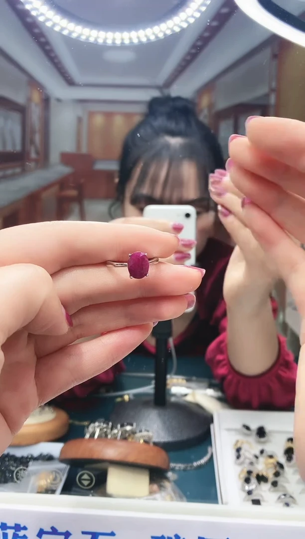 【闪购商品】红宝石戒指银S925镶嵌一枚