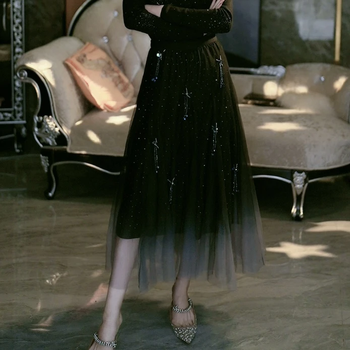 SEJI/瑟纪12.24【如沐春风】法式重工纱裙