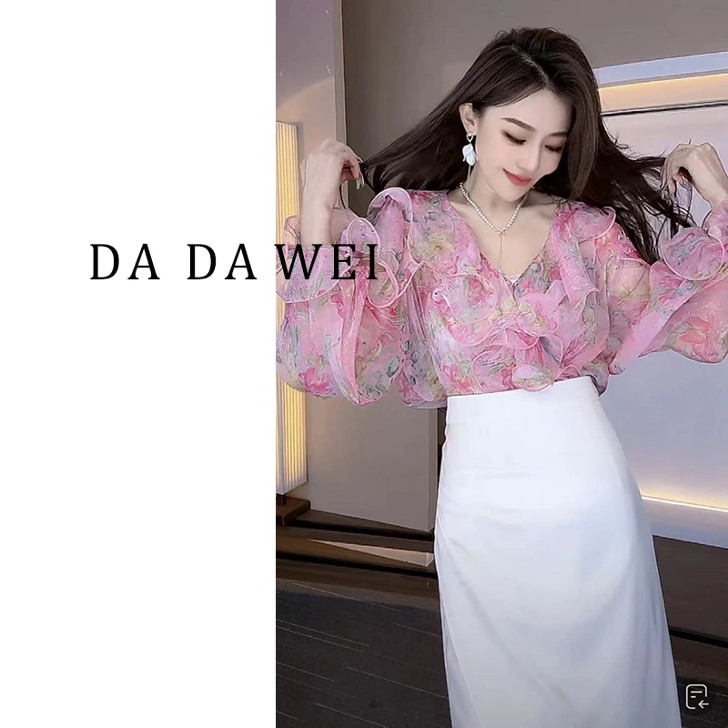 A呀大V【  】2024夏季新款女装爆款时尚气质显瘦衬衫-3461