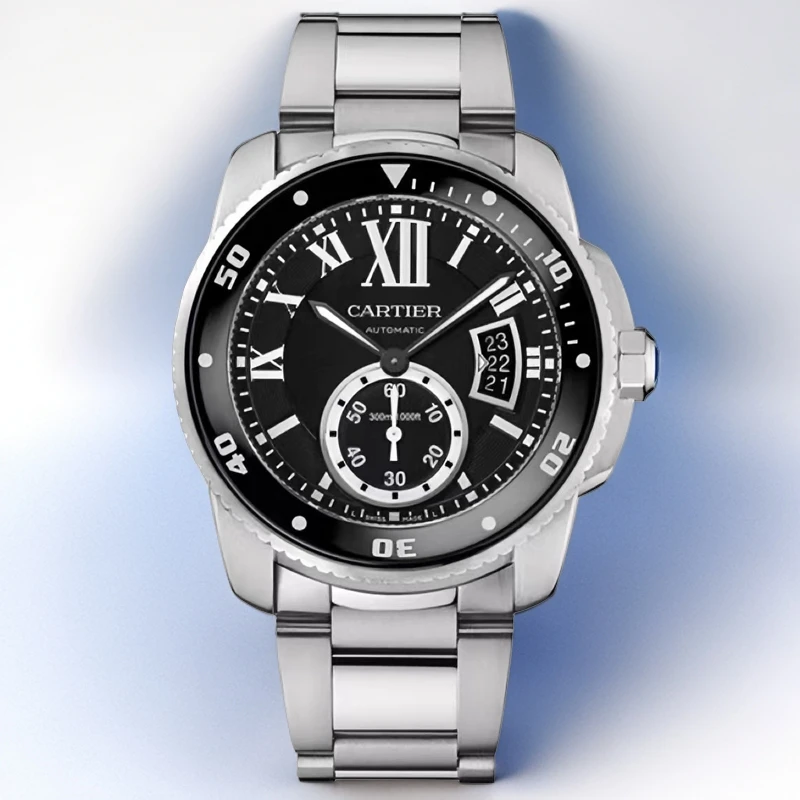 95新  卡地亚卡利博/男表/自动机械/表径42mm/公价74500