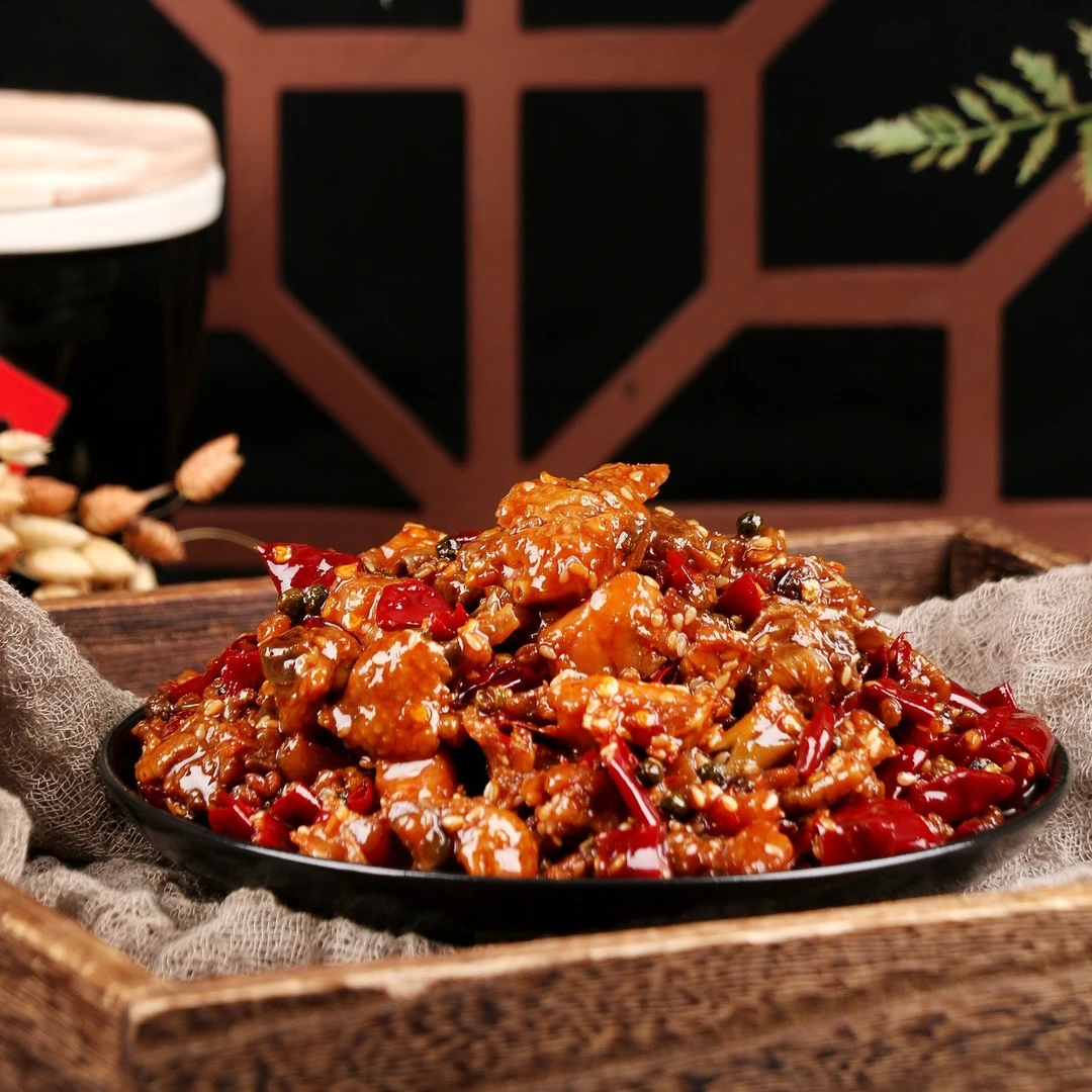 重庆辣子鸡麻辣鸡丁椒麻鸡丁小零食小吃熟食香辣麻辣味肉质鲜嫩