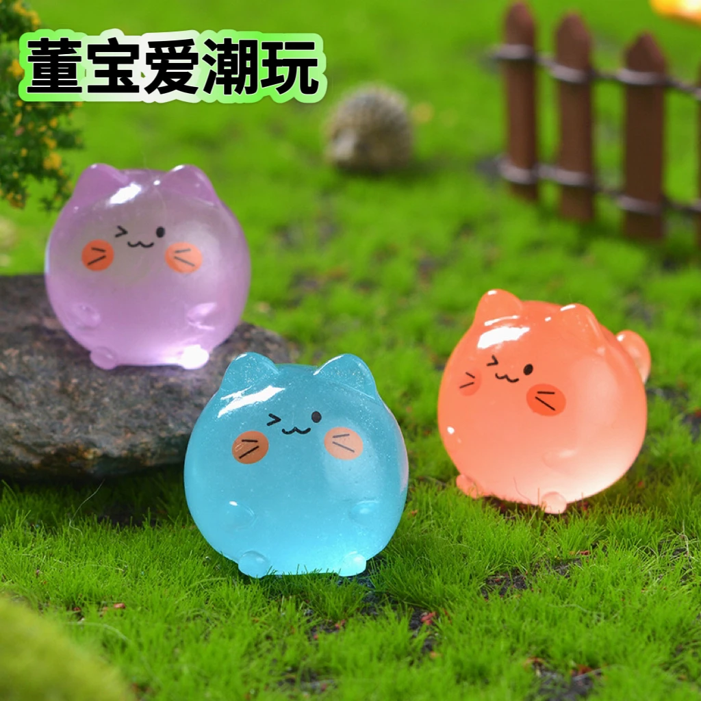 【直播代带老六】（许愿+对对碰+隐藏老六）夜光DIY配件小猫摆件饰品