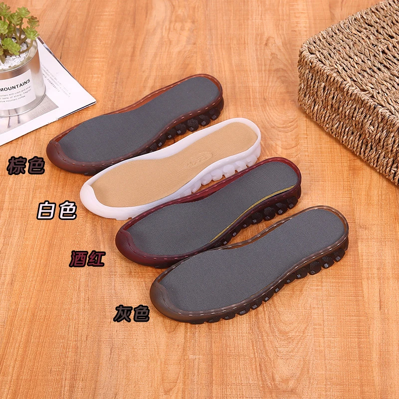 透明水晶鞋底包头鞋底手工钩编防滑耐磨棉鞋拖牛筋鞋底包邮