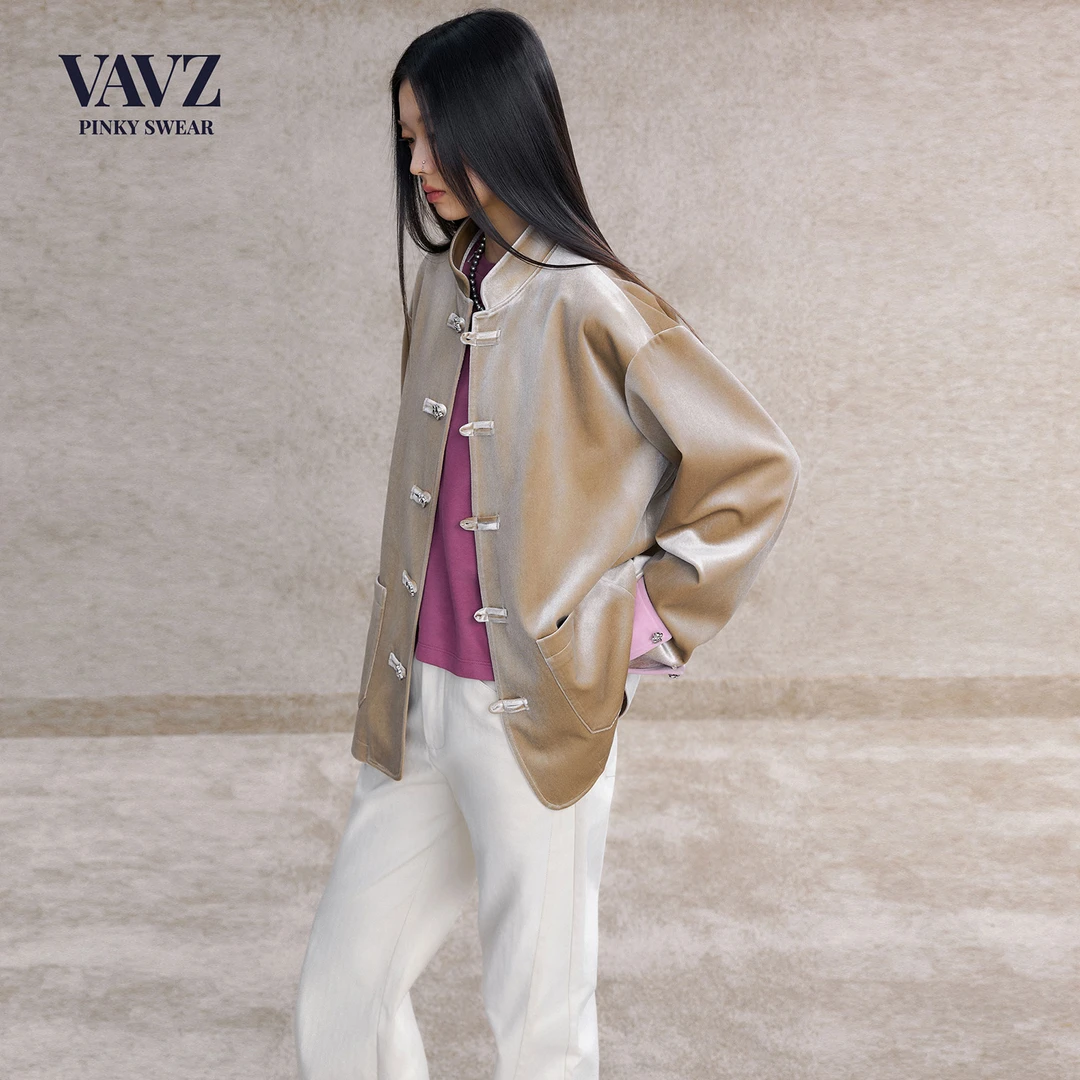 【画界】VAVZ 新中式国风盘扣丝绒春装外套改良唐装上衣WT7572