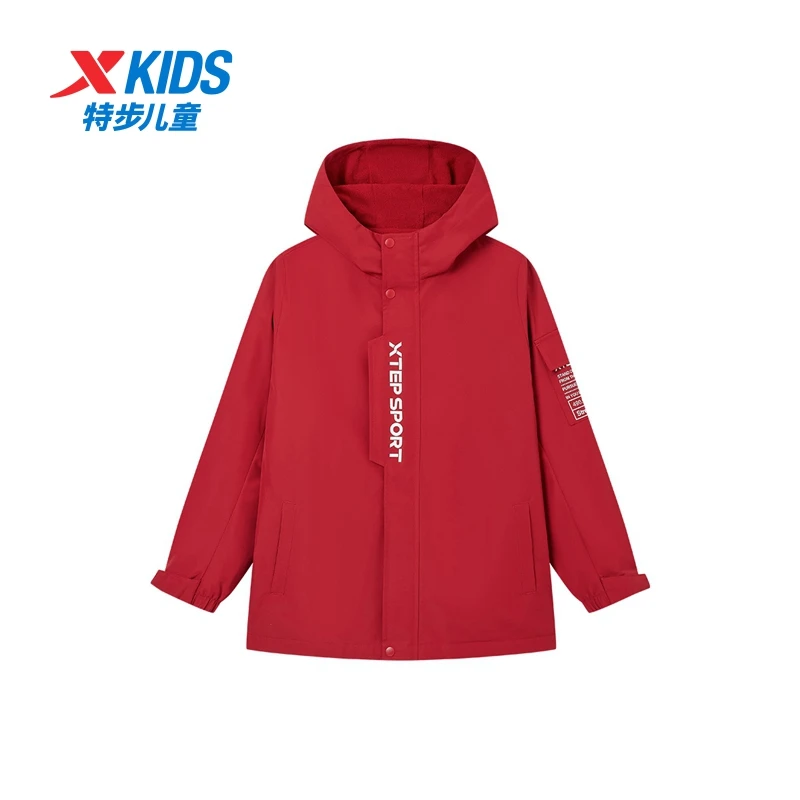 特步儿童中大童运动风衣外套时尚梭织秋冬季夹克童装爆款潮牌