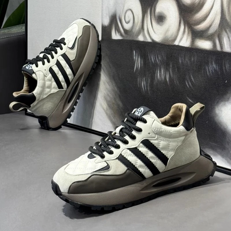 zwsO男鞋春夏新款运动休闲阿甘小白鞋秋冬季软底厚底增高老爹潮鞋