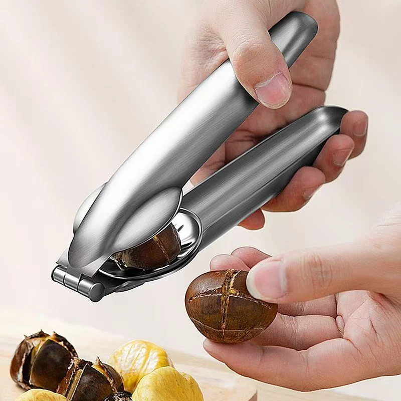 不锈钢板栗开口器加厚多功能栗子剥皮器家用去壳器板栗夹