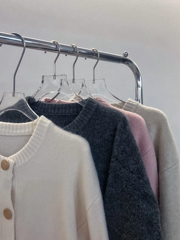 版型超正！番茄派秋冬小众显瘦毛衣女开衫质感氛围感