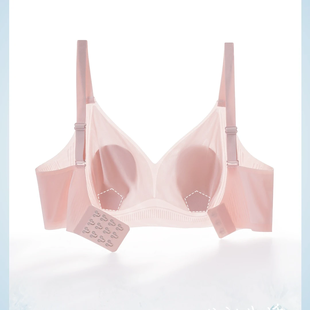 婷尚柔兔耳凉感内衣文胸透气大胸显小兔耳杯无钢圈提托侧收副乳