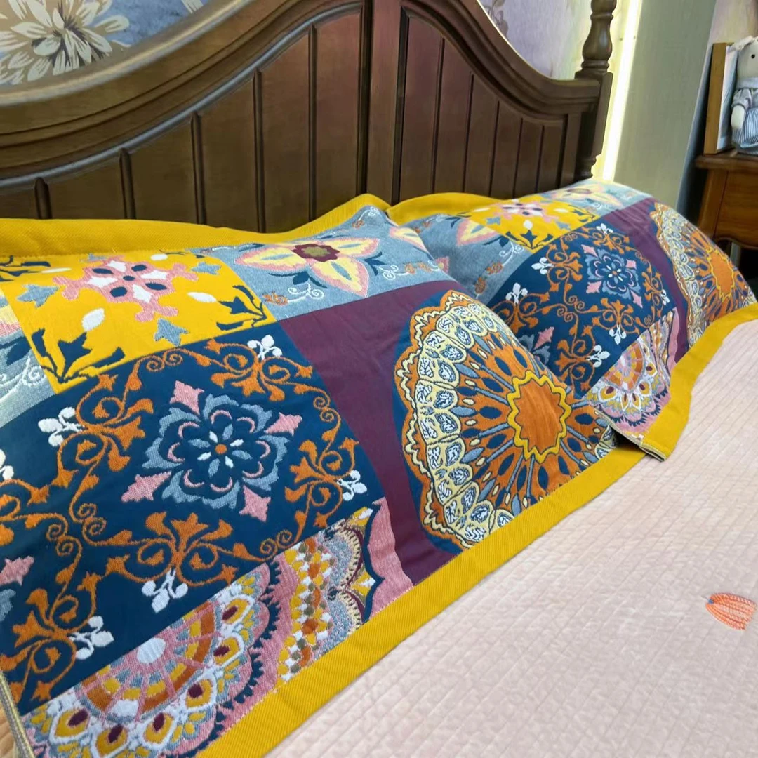 【枕巾一对】花海新款今日必拍~花海纱布柔软亲肤枕巾一对