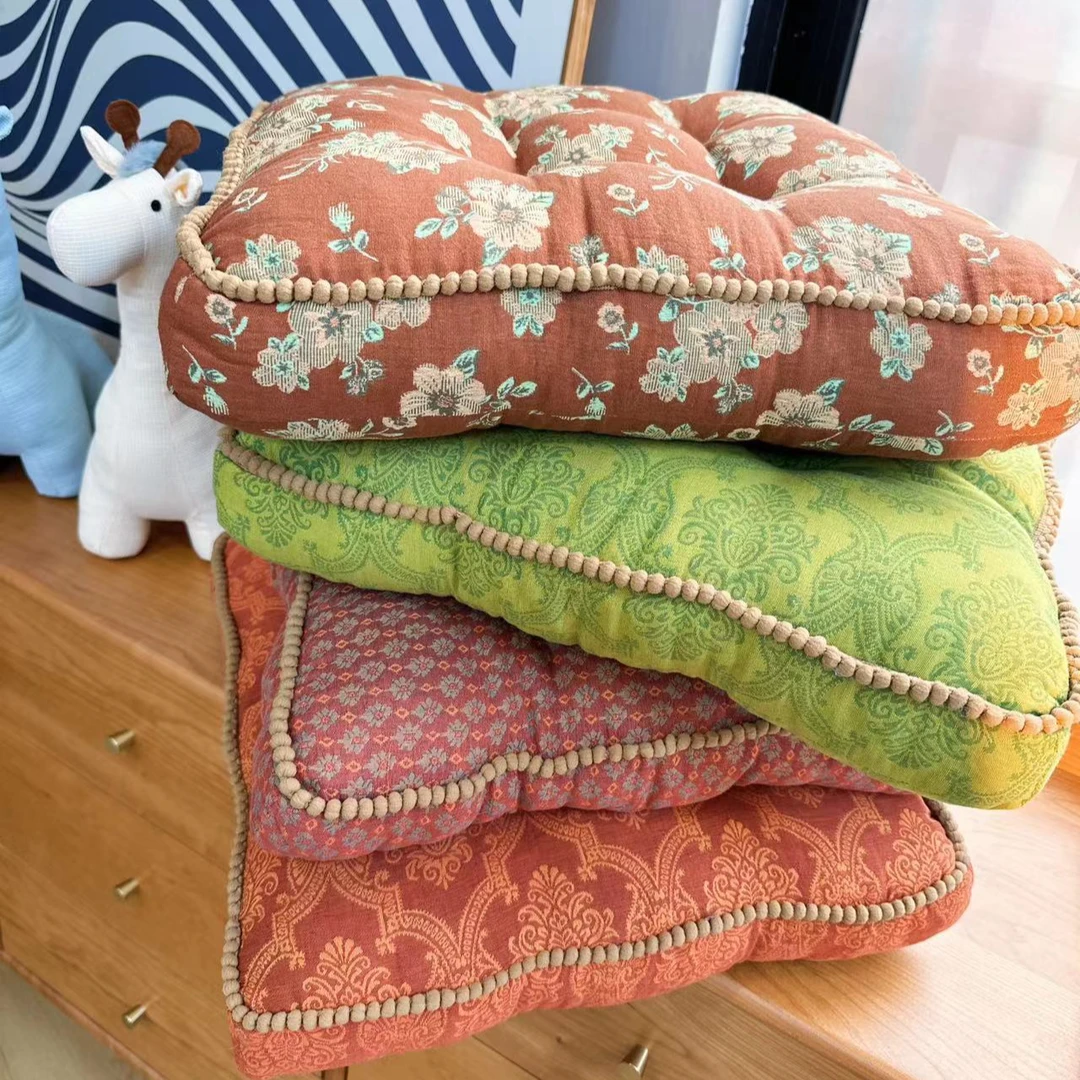 【雅趣】四季棉布艺韩式椅子垫餐椅垫办公垫馒头垫沙发加厚座垫