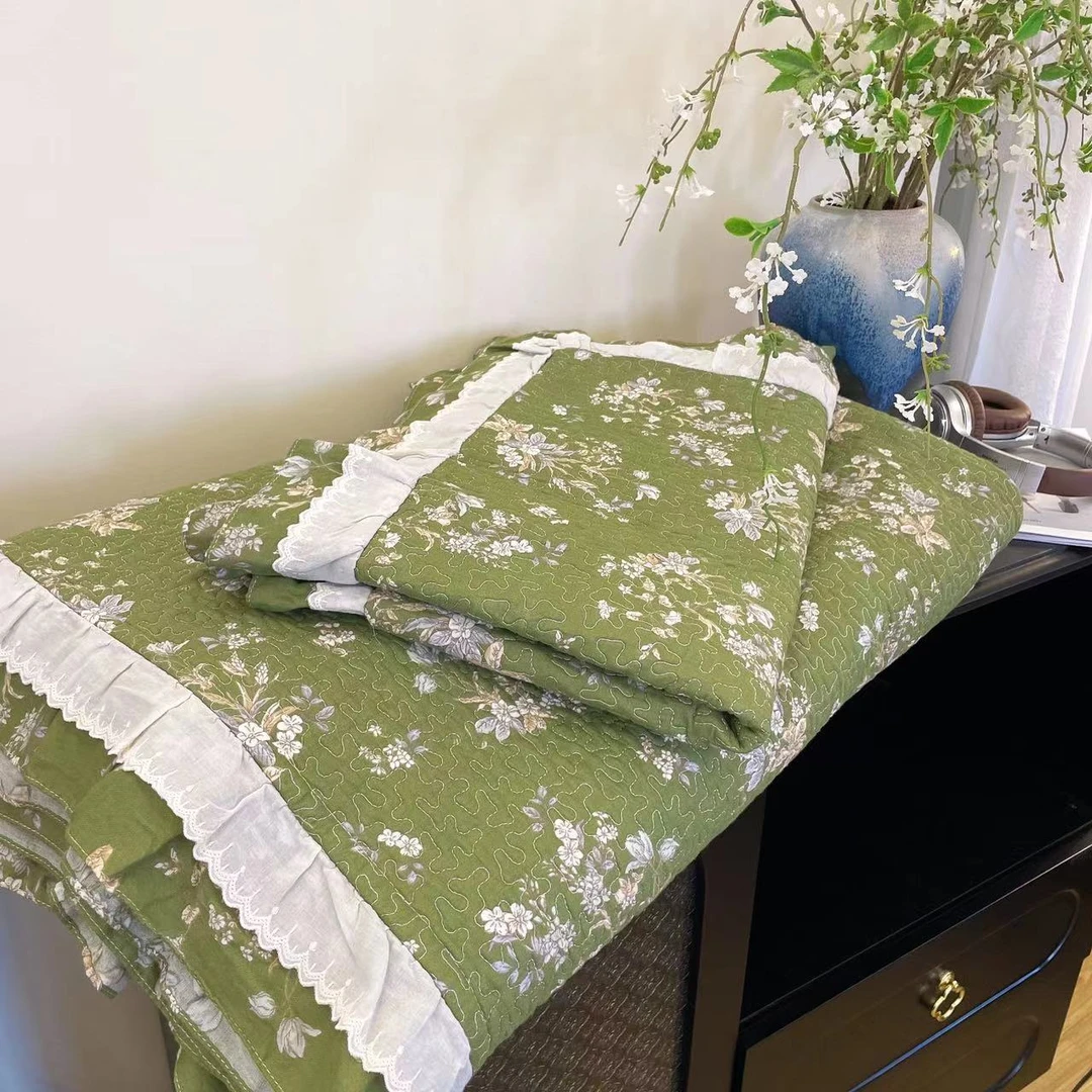 【雅趣】 限量！棉花床盖 双层纱花边工艺款大床盖