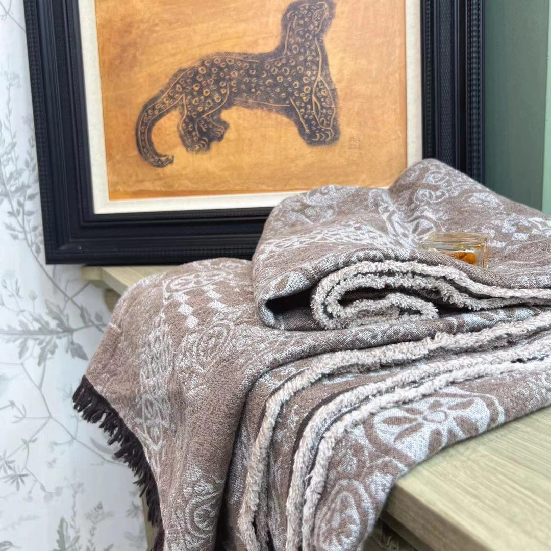 【雅趣】四周年专场 沉韵 vintage复古风纯棉加厚色织毯 多功能盖毯