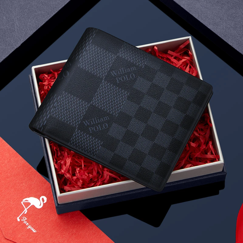 保罗钱包男士真皮短款钱夹高档多卡位大容量年轻人皮夹子送礼卡包