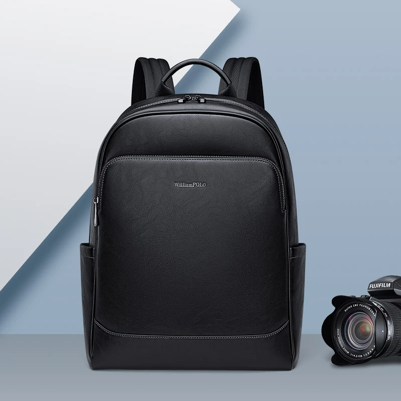 保罗背包男士双肩包商务旅游电脑包学生书包休闲情侣款双肩包女