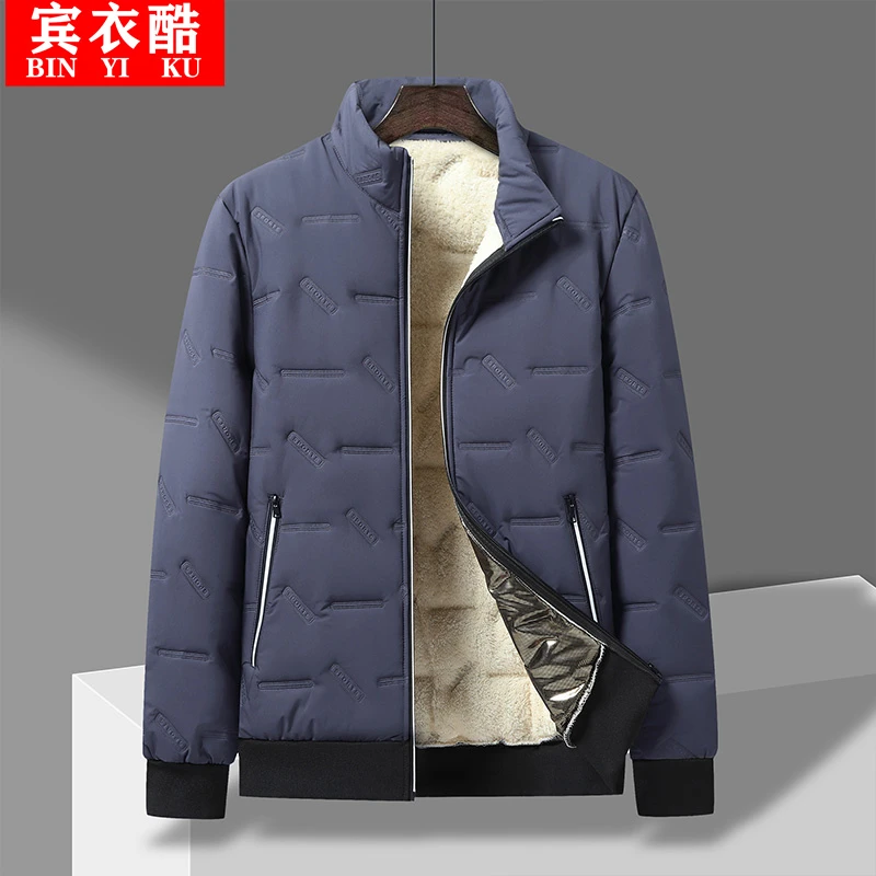 男士棉衣2024冬季新款羽绒棉服大码男装保暖立领棉袄羊羔绒外套男