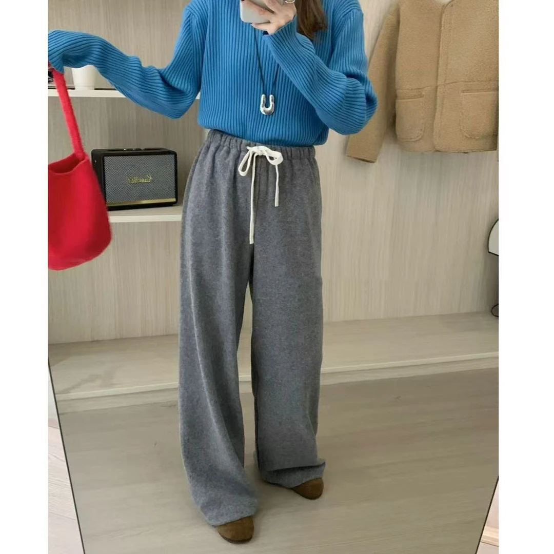 一条很好穿的裤子～（加绒保暖）666329    松紧腰无口袋