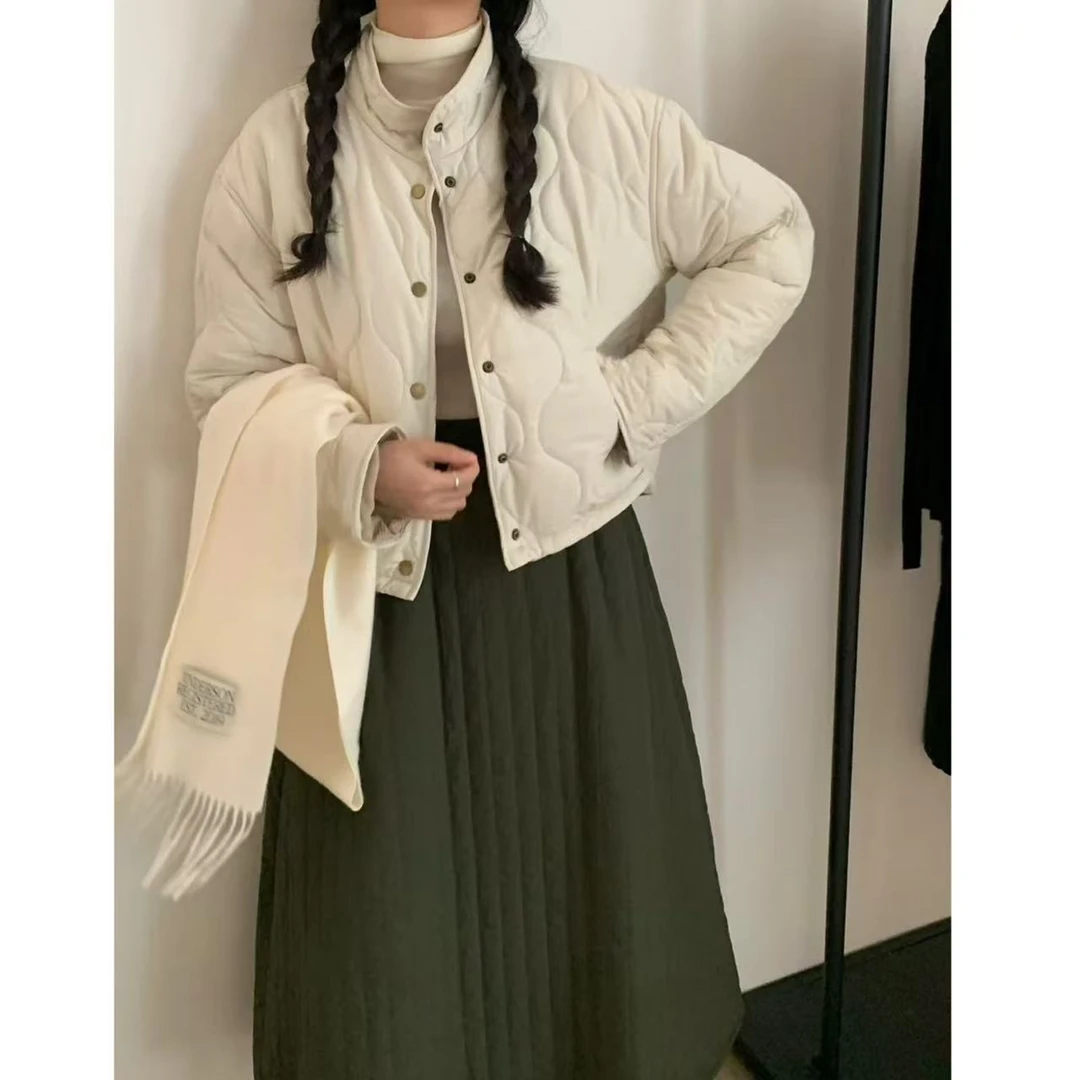 韩系灯芯绒“两面穿”棉服外套22888 衣长54