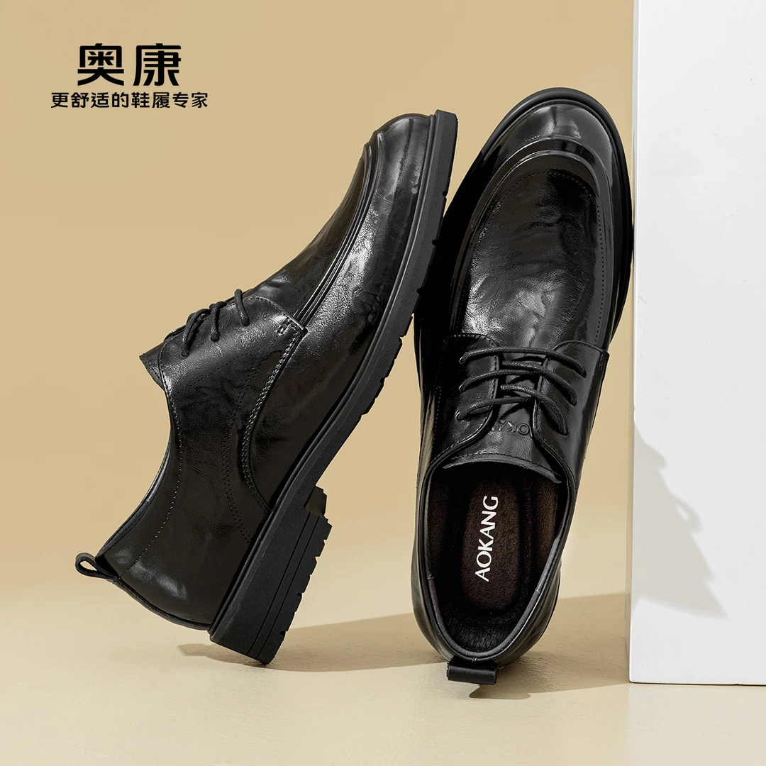 奥康男鞋2025春秋新款真皮男鞋商务正装皮鞋男士韩版时尚工作皮鞋
