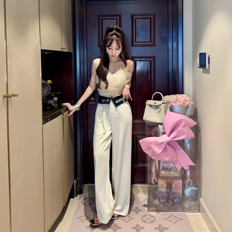 小雨姐姐新款【丝雾初语】纯欲性感抹胸仙气网纱背心上衣内搭外穿