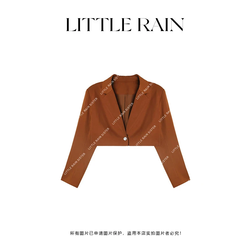 小雨姐姐新款【伯利兹西装】气质高级感短款修身显瘦长袖短西装