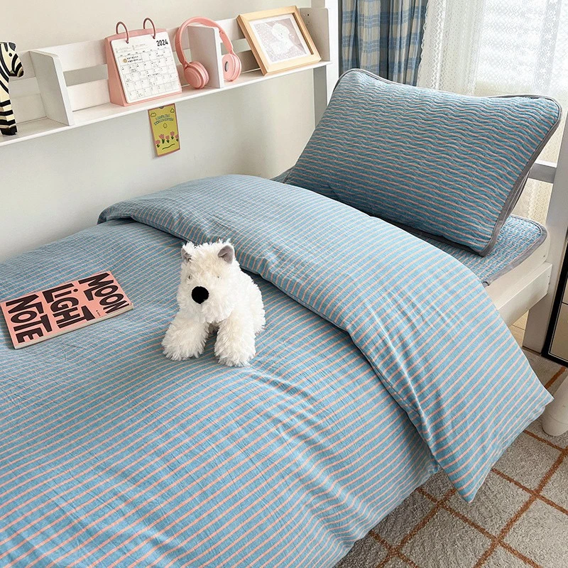 【提醒开价】全棉三件套学生宿舍亲肤吸湿透气排汗单人四季通用