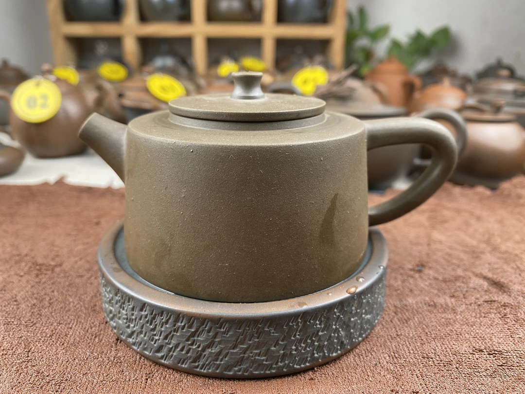广西坭兴陶茶具 霸王壶古龙窑柴烧 约150cc 全手工制作原矿紫茶