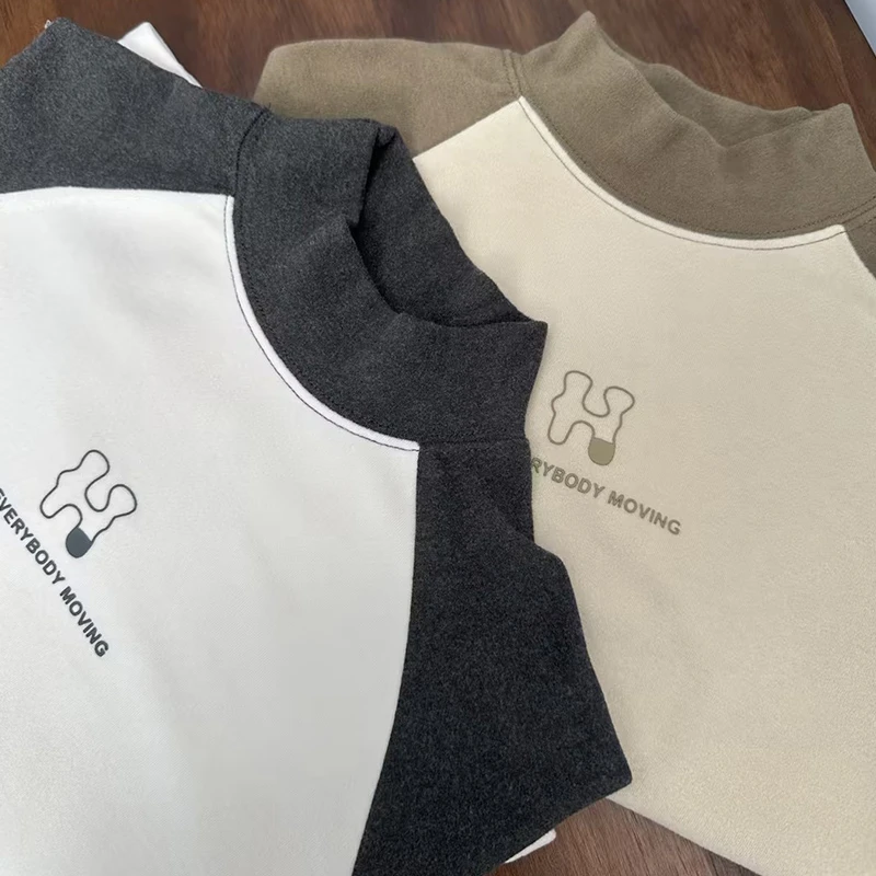 儿童秋冬百搭套头时尚印花打底长袖T恤242838男童