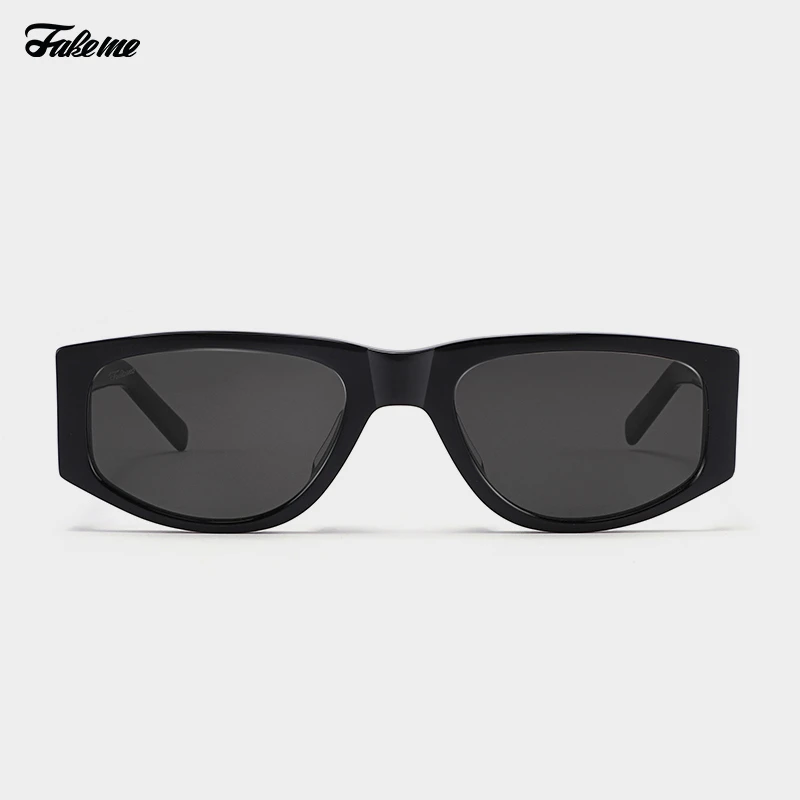 Fakeme复古轻奢质感板材猫眼椭圆框墨镜防紫外线太阳镜未来感Eryk