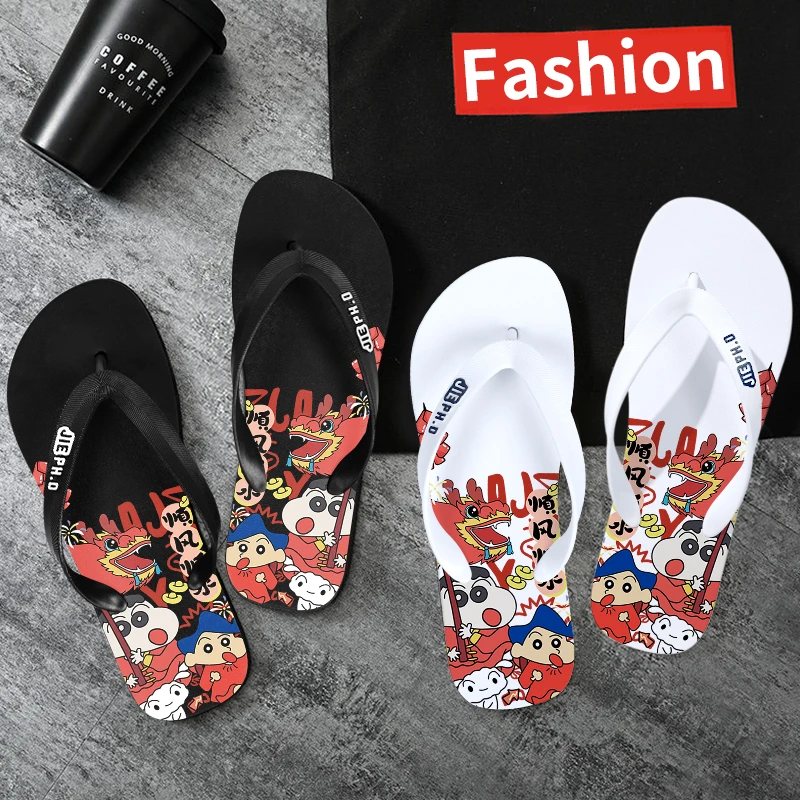 新年爆款拖鞋人字拖拖鞋人字拖男士夏季外穿潮流防滑个性沙滩网红