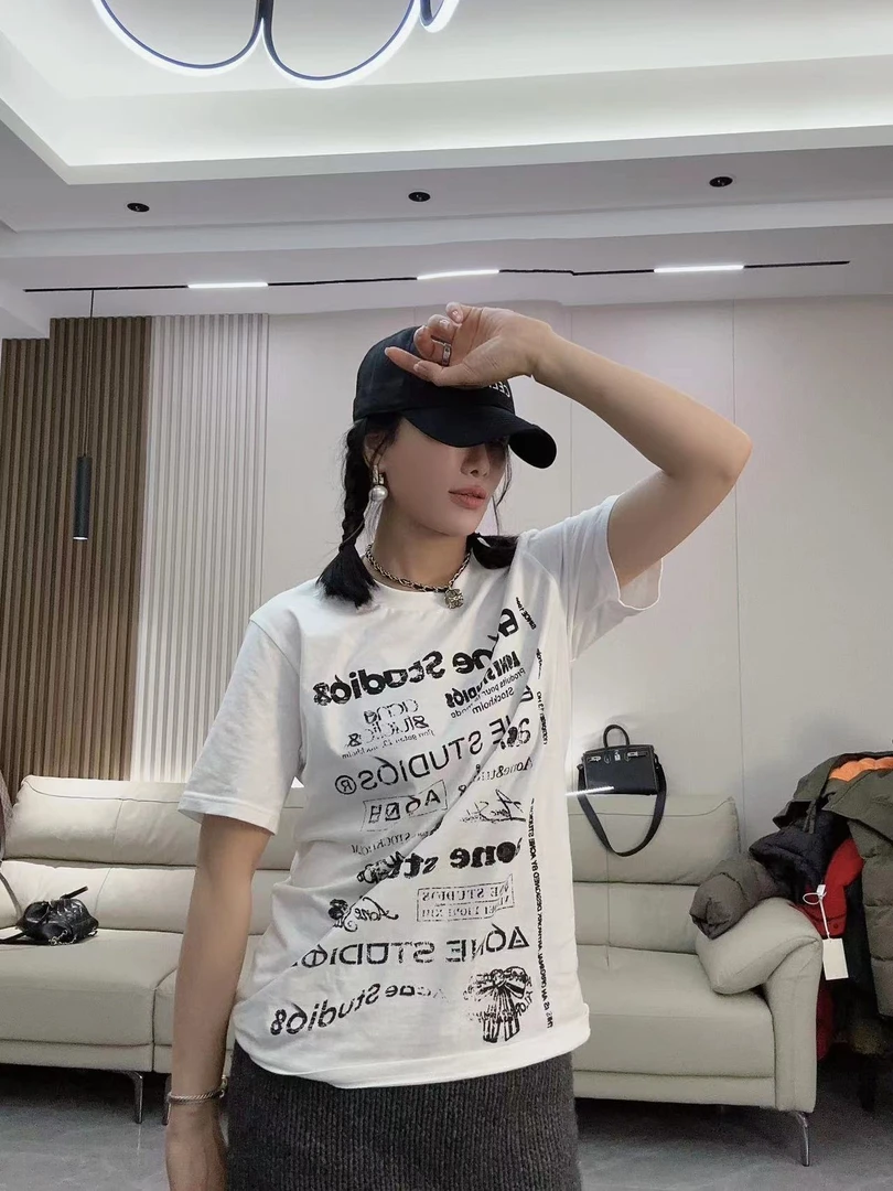 BUZH 时尚高级印花休闲棉T