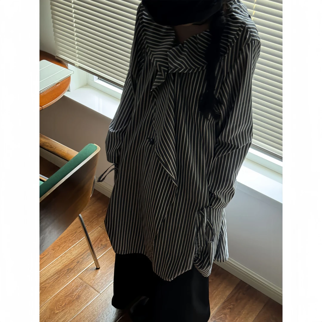 樹生古着丨自制 条纹风衣