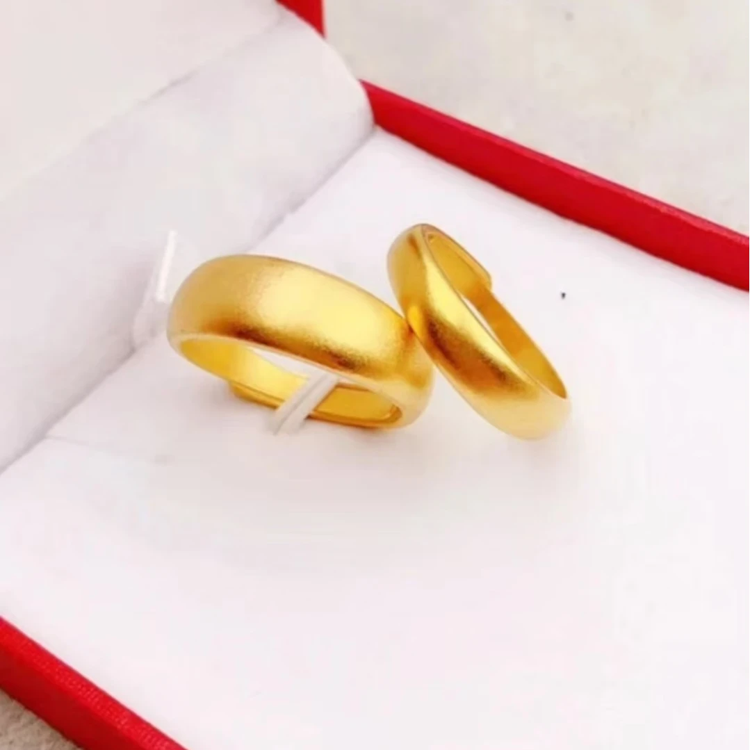 合金戒指 合金戒指[磨砂戒指]经典时尚简约大方潮流霸气潮流金色