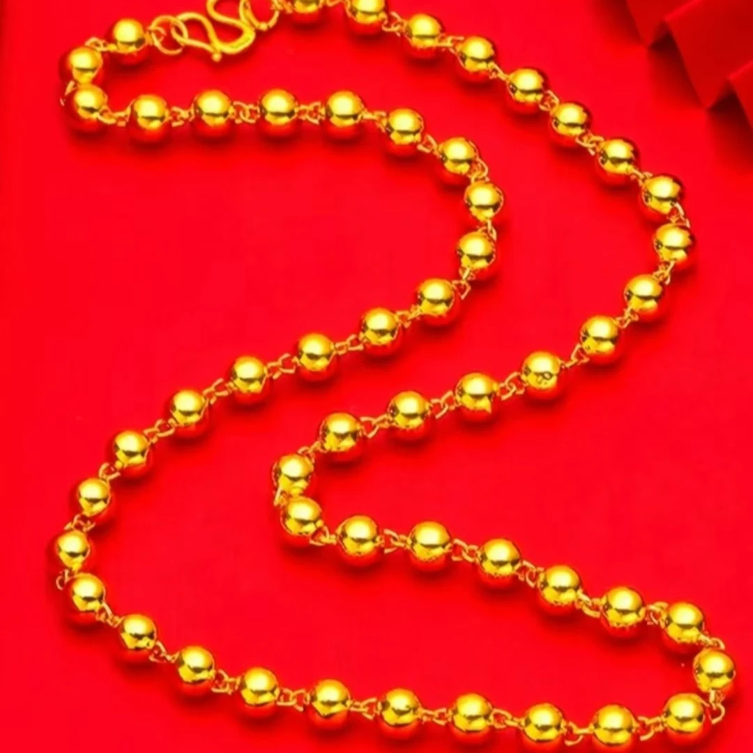 合金项链 合金项链[圆珠项链]百搭时尚 气质潮流 精美大气情侣款