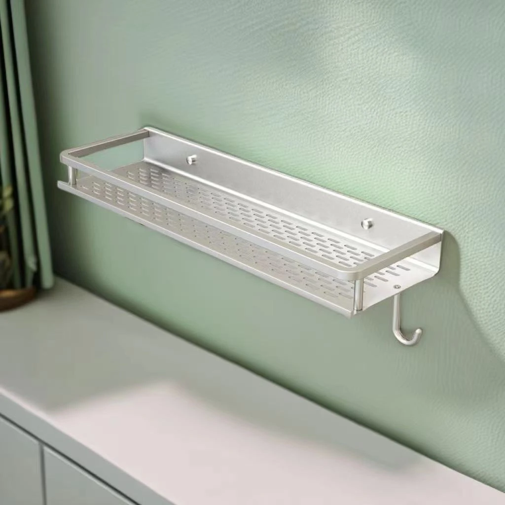 卫生间置物架免打孔太空铝浴室壁挂厨房洗手间收纳架子浴室置物架