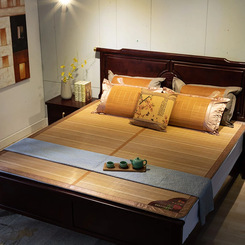 星辉凉席竹席夏天双面可折叠冰丝席冬夏两用草席学生宿舍夏季席子