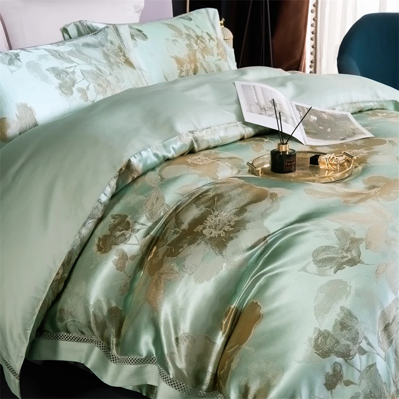 【时尚】轻奢欧式全棉重磅高精密私人定制四件套-镜花水月