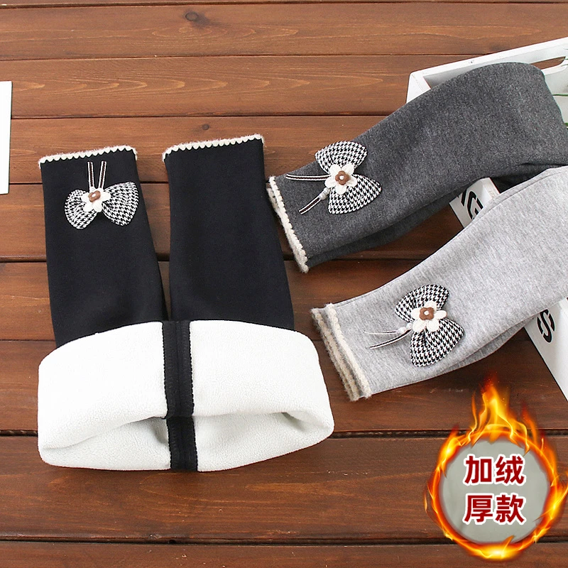 女童秋冬加绒打底裤2025新款婴儿童小宝宝裤子保暖长裤厚款冬季裤