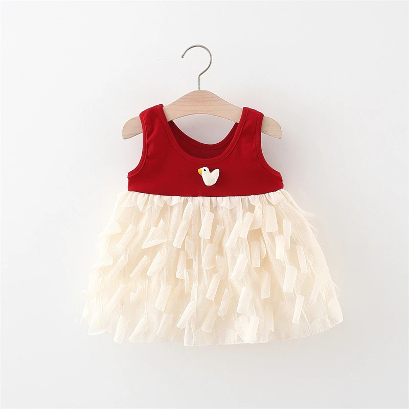 女童背心连衣裙夏季新款2025婴幼儿小宝宝无袖裙子时髦女孩公主裙