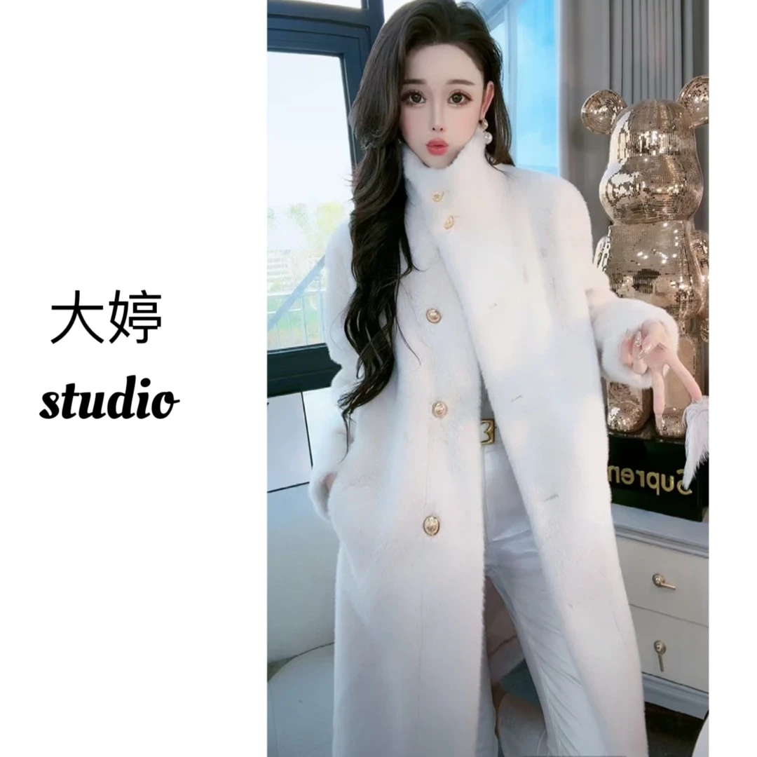 网红爆款2024平替时尚气质外套女款韩版百搭上衣女外套冬季立领