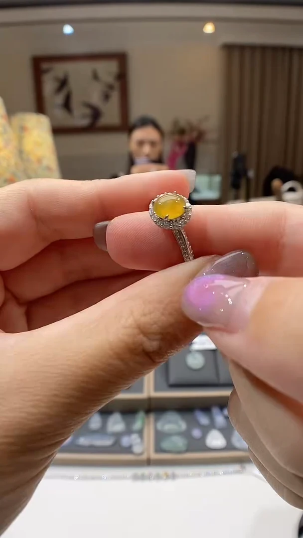 【闪购商品】翡翠戒指银S925镶嵌戒指