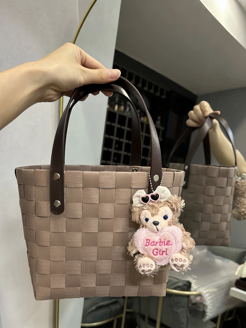 四季款简约菜篮子手拎包