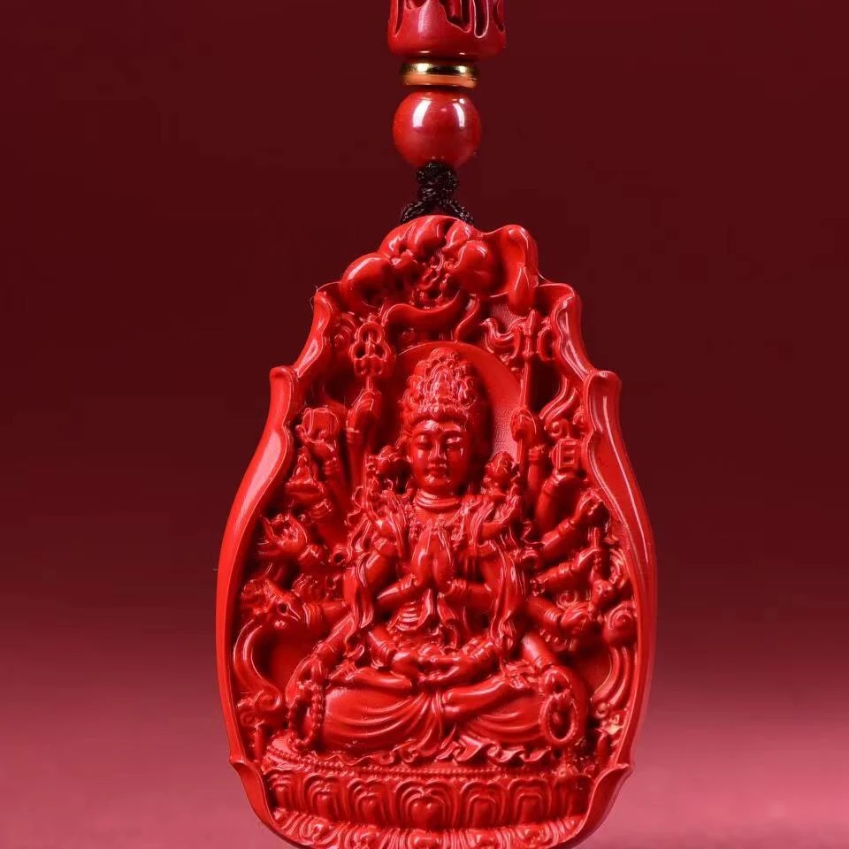含辰砂工艺品高含量保真朱砂红砂紫金砂本命fo 生肖守护吊坠