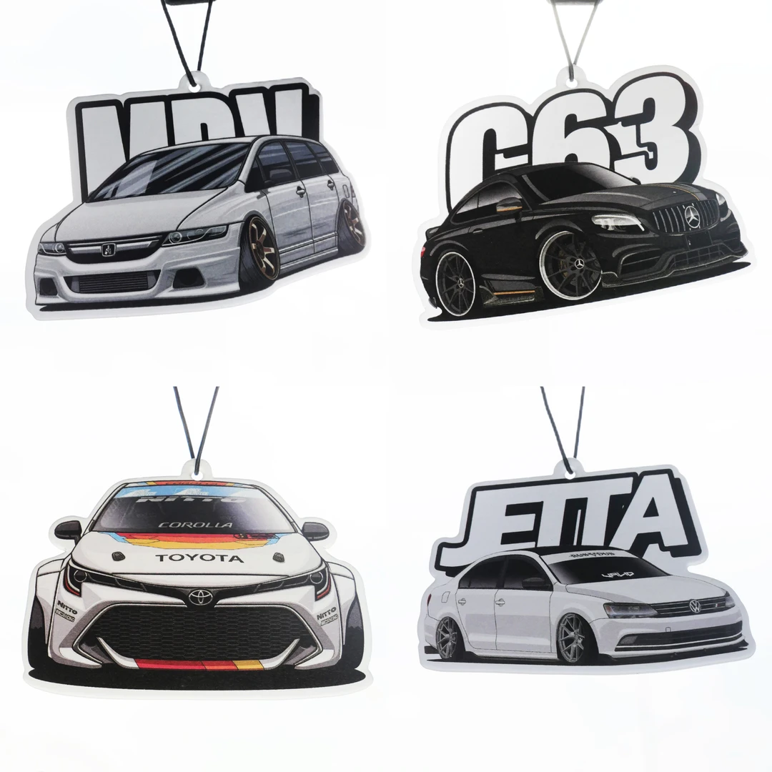 汽车改装文化车载香片jdm潮玩香薰高颜值后视镜玩车香氛挂饰