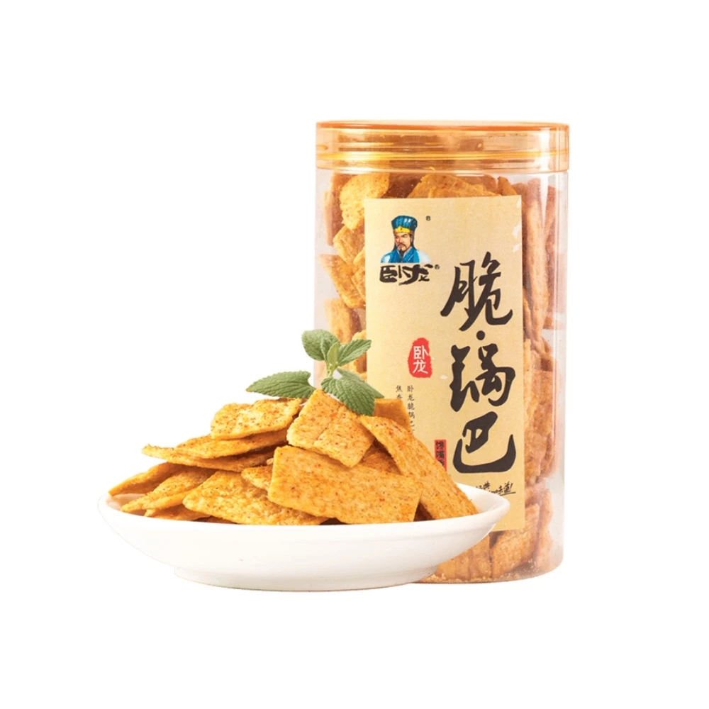 卧龙膨化食品脆锅巴*罐香辣味襄阳特产小吃凑单零食办公室笋0g
