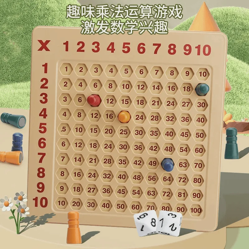 AG小学生九九乘法运算口诀表智力口算益智趣味知识数字桌游玩具