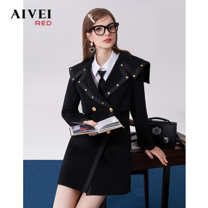 AIVEI秋冬新英伦贵族羊毛双面呢大衣Q056S094