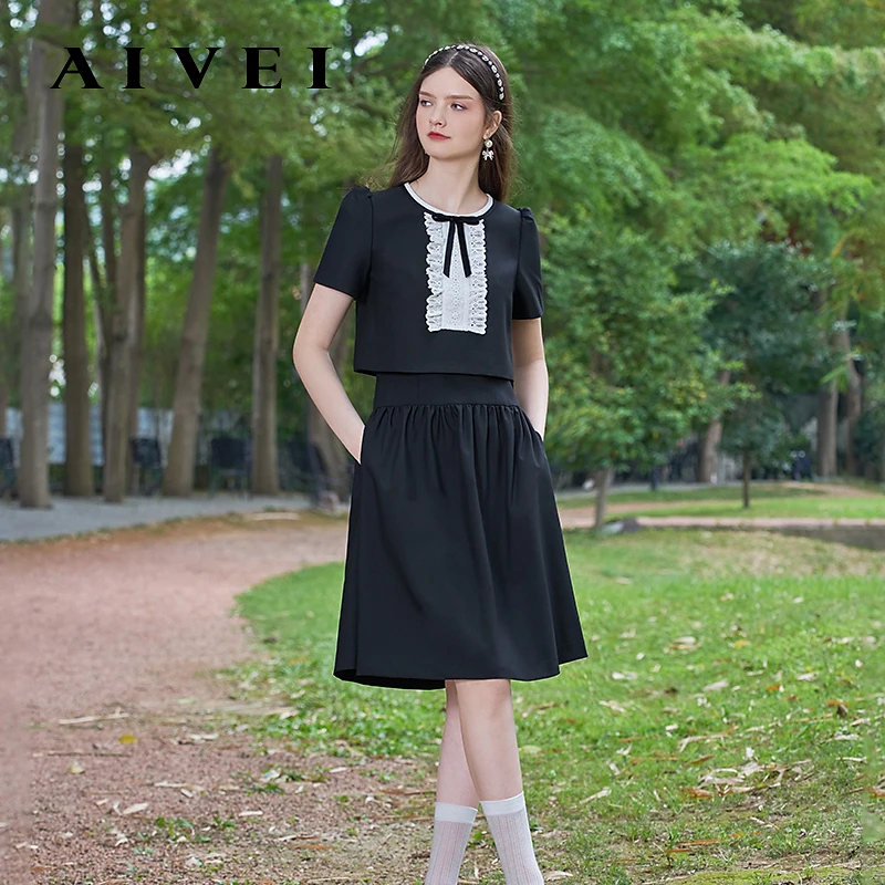 AIVEI24新宫廷名媛千金风小香风连衣裙R036X004